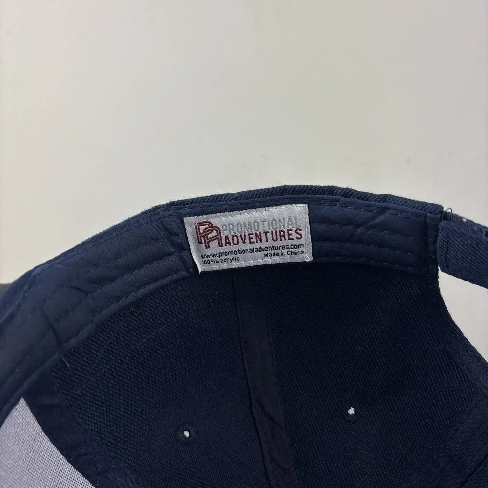 Wingstop Logo Strapback Hat Navy Blue Grey Employee Promo Mascot Adjustable Cap